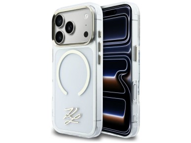 Karl Lagerfeld IML KL Script Logo MagSafe Case for iPhone 17 Pro - Clear Karl Lagerfeld IML KL Script Logo MagSafe Case for iPhone 17 Pro - Clear