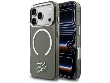 Karl Lagerfeld IML KL Script Logo MagSafe Case for iPhone 17 Pro - Black Karl Lagerfeld IML KL Script Logo MagSafe Case for iPhone 17 Pro - Black