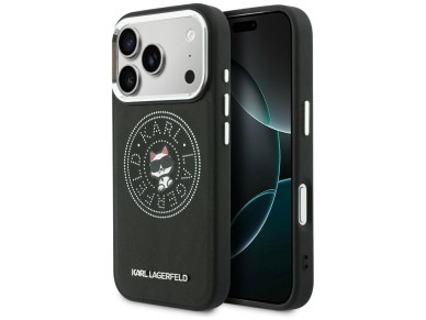 Karl Lagerfeld Point & Choupette Sketch MagSafe Case for iPhone 17 Pro - Black Karl Lagerfeld Point & Choupette Sketch MagSafe Case for iPhone 17 Pro - Black