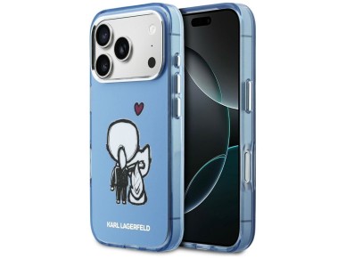 Karl Lagerfeld Karl & Choupette Back MagSafe Case for iPhone 17 Pro - Blue Karl Lagerfeld Karl & Choupette Back MagSafe Case for iPhone 17 Pro - Blue