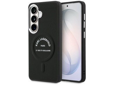 Karl Lagerfeld Embossed Ring RSG Logo MagSafe Case for Samsung Galaxy S26 - Black Karl Lagerfeld Embossed Ring RSG Logo MagSafe Case for Samsung Galaxy S26 - Black
