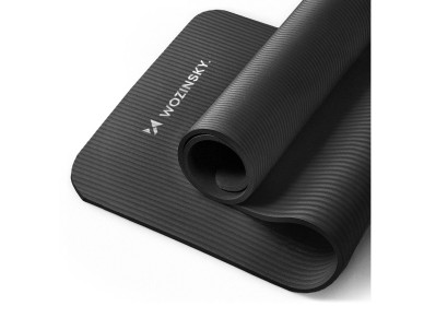 Esterilla de ejercicios Wozinsky de 181 x 63 x 0,9 cm de grosor, para gimnasia y yoga, color negro. Esterilla de ejercicios Wozinsky de 181 x 63 x 0,9 cm de grosor, para gimnasia y yoga, color negro.