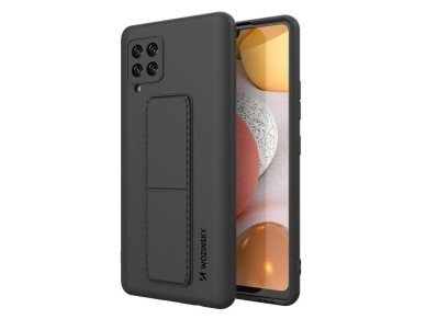 Funda Wozinsky Kickstand de silicona con soporte para Samsung Galaxy A42 5G, color negro. Funda Wozinsky Kickstand de silicona con soporte para Samsung Galaxy A42 5G, color negro.