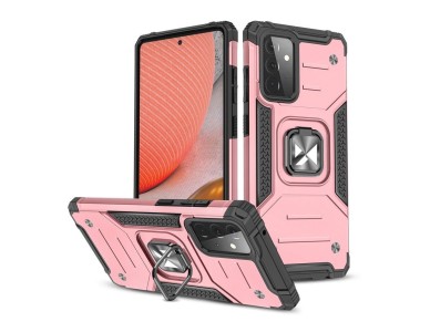 Wozinsky Ring Armor Case Kickstand Tough Rugged Cover for Samsung Galaxy A72 4G pink Wozinsky Ring Armor Case Kickstand Tough Rugged Cover for Samsung Galaxy A72 4G pink