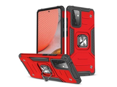 Wozinsky Ring Armor Case Kickstand Tough Rugged Cover for Samsung Galaxy A72 4G red Wozinsky Ring Armor Case Kickstand Tough Rugged Cover for Samsung Galaxy A72 4G red