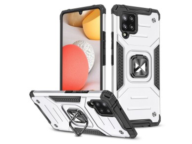 Wozinsky Ring Armor Case Kickstand Tough Rugged Cover for Samsung Galaxy A42 5G silver Wozinsky Ring Armor Case Kickstand Tough Rugged Cover for Samsung Galaxy A42 5G silver