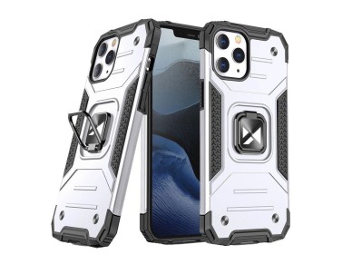 Wozinsky Ring Armor Case Kickstand Tough Rugged Cover for iPhone 13 silver Wozinsky Ring Armor Case Kickstand Tough Rugged Cover for iPhone 13 silver