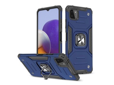 Wozinsky Ring Armor Case Kickstand Tough Rugged Cover for Samsung Galaxy A22 4G blue Wozinsky Ring Armor Case Kickstand Tough Rugged Cover for Samsung Galaxy A22 4G blue