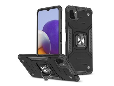 Wozinsky Ring Armor Case Kickstand Tough Rugged Cover for Samsung Galaxy A22 4G black Wozinsky Ring Armor Case Kickstand Tough Rugged Cover for Samsung Galaxy A22 4G black
