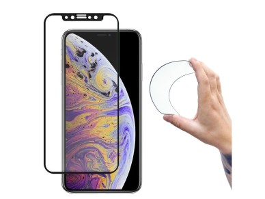 Protector de pantalla h�brido de nanocristal flexible Wozinsky de cobertura total con marco para iPh