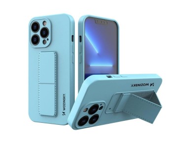 Wozinsky Kickstand Case iPhone 13 Pro Max Silicone Case with Stand Light Blue Wozinsky Kickstand Case iPhone 13 Pro Max Silicone Case with Stand Light Blue