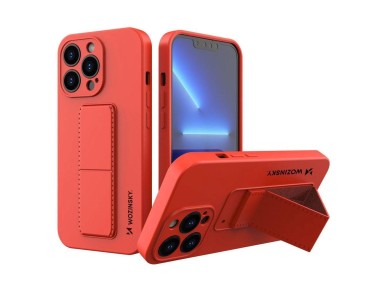 Wozinsky Kickstand Case silicone case with stand iPhone 13 Pro Max red Wozinsky Kickstand Case silicone case with stand iPhone 13 Pro Max red