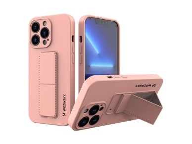 Wozinsky Kickstand Case iPhone 13 Pro Silicone Case with Stand Pink Wozinsky Kickstand Case iPhone 13 Pro Silicone Case with Stand Pink