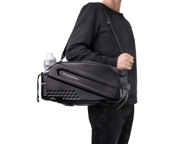 Wozinsky Bike Trunk Bag with Long Strap and Expandable Side Pockets - Black Wozinsky Bike Trunk Bag with Long Strap and Expandable Side Pockets - Black