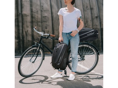 Wozinsky Bike Trunk Bag with Long Strap and Expandable Side Pockets - Black Wozinsky Bike Trunk Bag with Long Strap and Expandable Side Pockets - Black