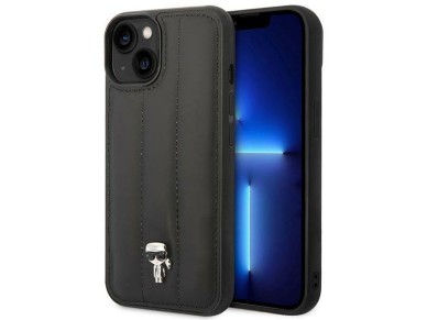 Karl Lagerfeld Puffy Ikonik Pin Case for iPhone 14 / 15 / 13 - Black