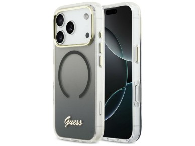 Funda metálica MagSafe Guess IML Gradient Script para iPhone 17 Pro - Negra Funda metálica MagSafe Guess IML Gradient Script para iPhone 17 Pro - Negra