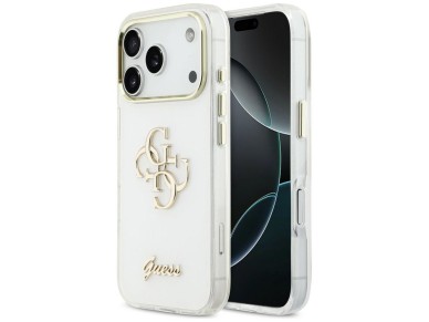 Guess IML 4G Script Metal Case for iPhone 17 Pro Max - White Guess IML 4G Script Metal Case for iPhone 17 Pro Max - White