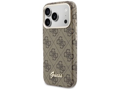 Capa Guess 4G Script MagSafe para iPhone 17 Pro Max - Marrom