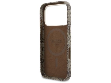 Capa Guess 4G Script MagSafe para iPhone 17 Pro Max - Marrom