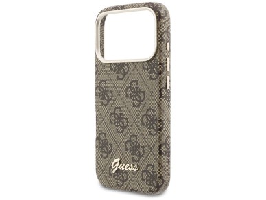 Capa Guess 4G Script MagSafe para iPhone 17 Pro Max - Marrom