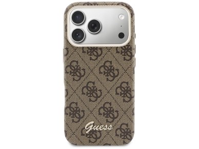 Capa Guess 4G Script MagSafe para iPhone 17 Pro Max - Marrom
