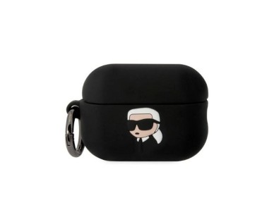 Karl Lagerfeld KLAP2RUNIKK AirPods Pro 2 cover black/black Silicone Karl Head 3D Karl Lagerfeld KLAP2RUNIKK AirPods Pro 2 cover black/black Silicone Karl Head 3D