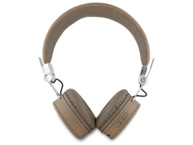 Auriculares Bluetooth Guess ENC GUBH70PGTSPSW, color marrón con acabado granulado, forma redonda clá Auriculares Bluetooth Guess ENC GUBH70PGTSPSW, color marrón con acabado granulado, forma redonda clá