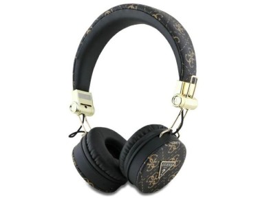 Auriculares supraaurales Bluetooth Guess ENC GUBH70E4PTMK negros/negros 4G con forma triangular y re