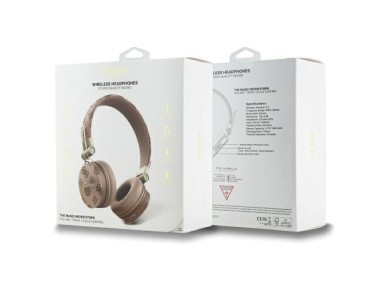 Auriculares Bluetooth Guess ENC GUBH70EPOSMW color marr�n/marr�n con dise�o de peon�a y forma redond