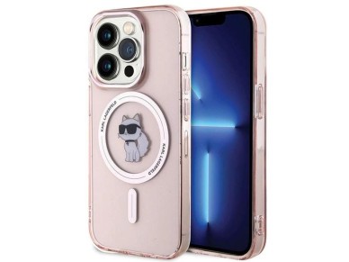 Karl Lagerfeld IML Choupette MagSafe case for iPhone 15 Pro Max - pink Karl Lagerfeld IML Choupette MagSafe case for iPhone 15 Pro Max - pink
