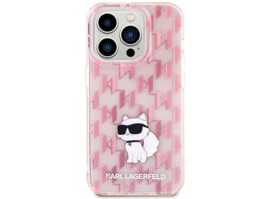Karl Lagerfeld Monogram Choupette case for iPhone 15 Pro Max - pink Karl Lagerfeld Monogram Choupette case for iPhone 15 Pro Max - pink