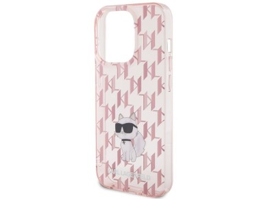 Karl Lagerfeld Monogram Choupette case for iPhone 15 Pro Max - pink Karl Lagerfeld Monogram Choupette case for iPhone 15 Pro Max - pink