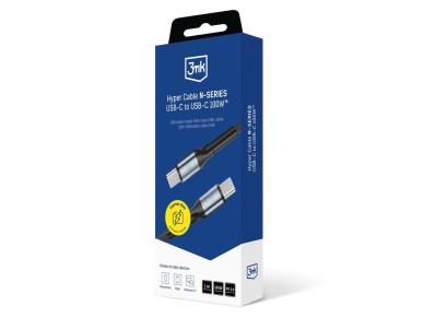 3mk Hyper Cable 3mk Hyper Cable N-SERIES USB-C / USB-C 1m 20V/5A 100W / black