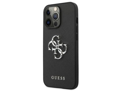 Guess Saffiano 4G Metal Logo case for iPhone 13 Pro / 13 6.1" - black Guess Saffiano 4G Metal Logo case for iPhone 13 Pro / 13 6.1" - black