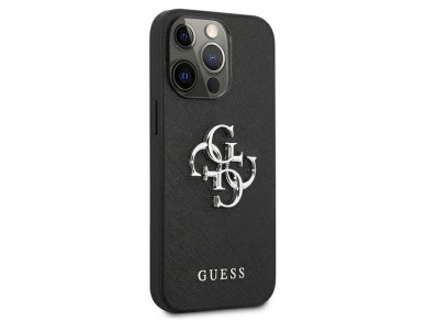 Guess Saffiano 4G Metal Logo case for iPhone 13 Pro / 13 6.1" - black Guess Saffiano 4G Metal Logo case for iPhone 13 Pro / 13 6.1" - black