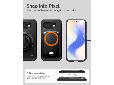 Capa Spigen Tough Armor Mag MagSafe para Google Pixel 10A - preta Capa Spigen Tough Armor Mag MagSafe para Google Pixel 10A - preta