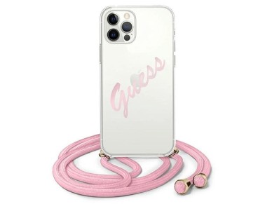 Guess Script Vintage iPhone 12 Pro Max 6.7" Case - Pink Guess Script Vintage iPhone 12 Pro Max 6.7" Case - Pink