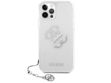 Guess GUHCP12LKS4GSI iPhone 12 Pro Max 6.7" Transparent hardcase 4G Silver Charms Collection Guess GUHCP12LKS4GSI iPhone 12 Pro Max 6.7" Transparent hardcase 4G Silver Charms Collection