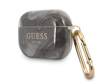 Capa para AirPods Pro Guess GUAPUNMK, cole��o m�rmore preto/preto