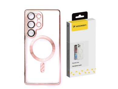 Wozinsky Electroplated Case with Magsafe for Samsung Galaxy S25 Ultra - Pink Wozinsky Electroplated Case with Magsafe for Samsung Galaxy S25 Ultra - Pink