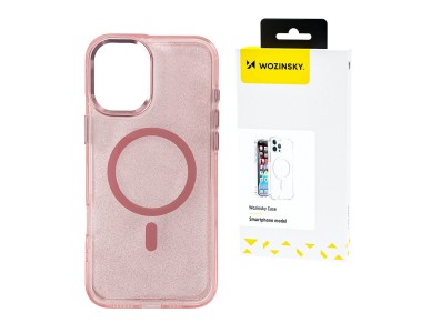 Wozinsky Glitter Case with Mag Safe for Samsung Galaxy S25+ - Pink with Glitter Wozinsky Glitter Case with Mag Safe for Samsung Galaxy S25+ - Pink with Glitter