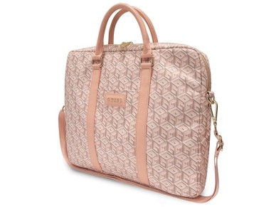 Bolsa Guess GCube Stripes para laptop de 16" - rosa Bolsa Guess GCube Stripes para laptop de 16" - rosa