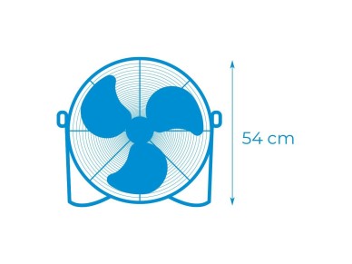 Ventilador industrial de suelo. color negro 100w, 64,7 db, aspas �45 x 54 cm