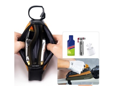 Rockbros 088 Top Tube Bike Bag 0.25L - Green and Orange Rockbros 088 Top Tube Bike Bag 0.25L - Green and Orange