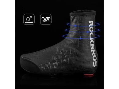 Rockbros LF1081 Windproof Waterproof Shoe Covers 42-46 cm - Black Rockbros LF1081 Windproof Waterproof Shoe Covers 42-46 cm - Black