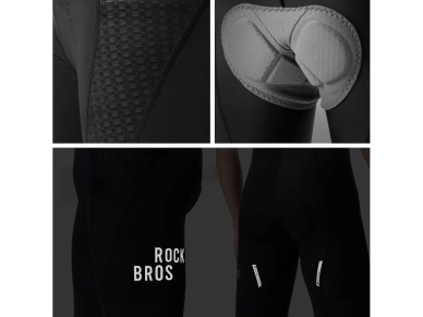 Rockbros YDDK009 Men's Cycling Bib Shorts with Pad Size XXL - Black Rockbros YDDK009 Men's Cycling Bib Shorts with Pad Size XXL - Black