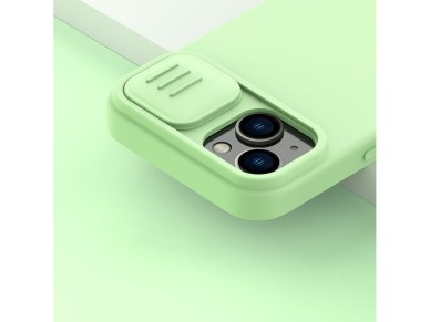 Funda de silicona sedosa Nillkin CamShield para iPhone 14 Plus con protector de cámara, color morado Funda de silicona sedosa Nillkin CamShield para iPhone 14 Plus con protector de cámara, color morado