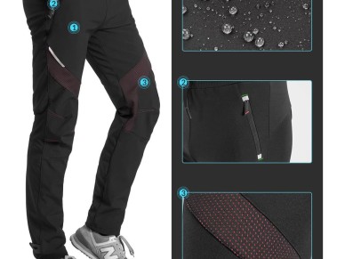 Rockbros Patrol Cycling Windproof Sports Pants Size L - Black Rockbros Patrol Cycling Windproof Sports Pants Size L - Black