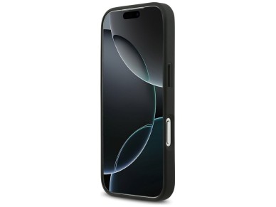 Funda Mercedes de piel con estampado de hojas de laurel y rayas MagSafe para iPhone 17 Pro - Azul